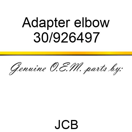 Adapter, elbow 30/926497