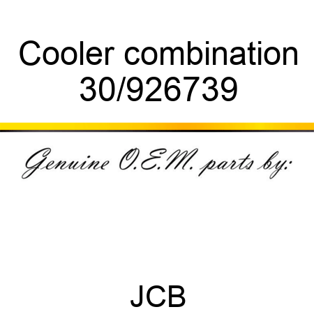 Cooler, combination 30/926739