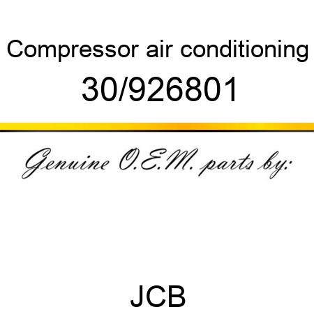 Compressor, air conditioning 30/926801