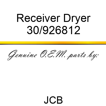 Receiver, Dryer 30/926812