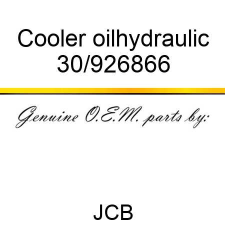 Cooler, oil,hydraulic 30/926866