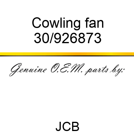 Cowling, fan 30/926873