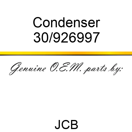 Condenser 30/926997