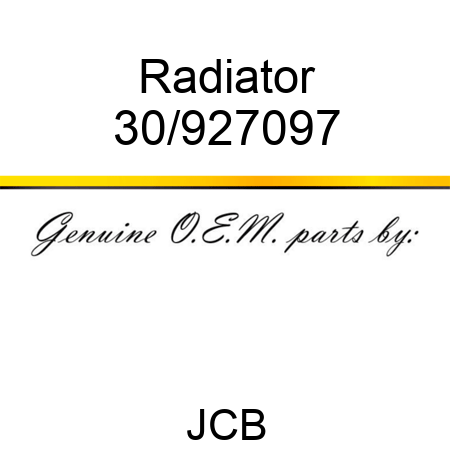Radiator 30/927097