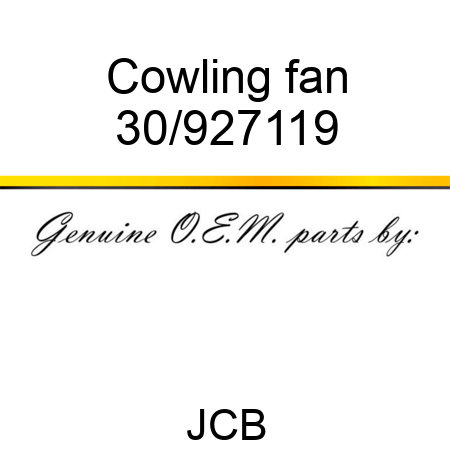 Cowling, fan 30/927119