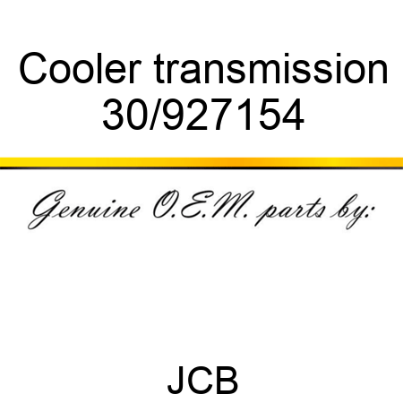 Cooler, transmission 30/927154