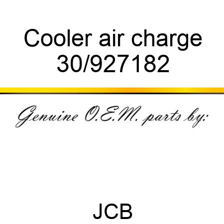 Cooler, air charge 30/927182