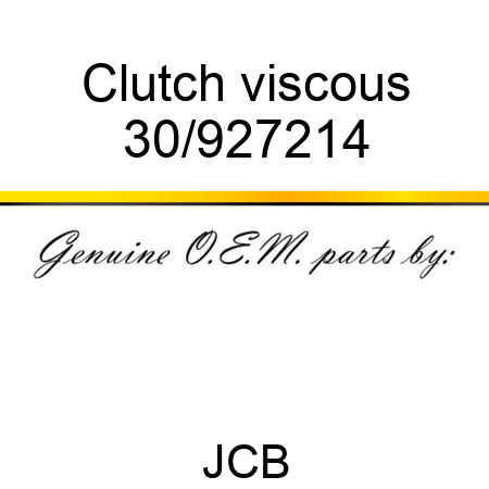 Clutch, viscous 30/927214