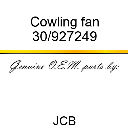 Cowling, fan 30/927249