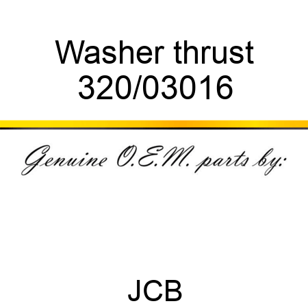 Washer, thrust 320/03016