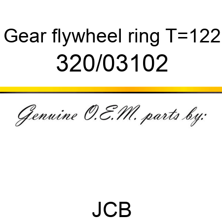 Gear, flywheel ring, T=122 320/03102
