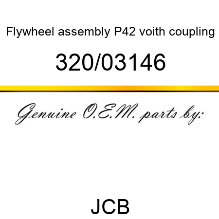 Flywheel, assembly, P42 voith coupling 320/03146