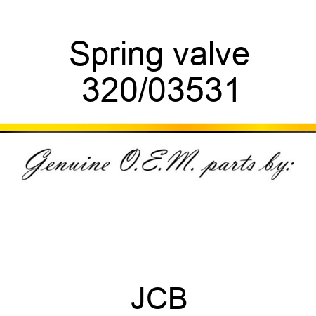 Spring, valve 320/03531