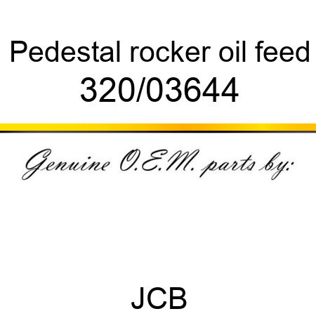 Pedestal, rocker oil feed 320/03644
