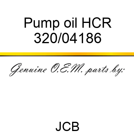 Pump, oil HCR 320/04186