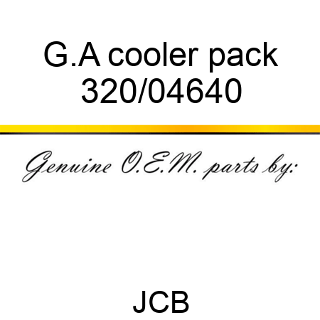 G.A, cooler pack 320/04640