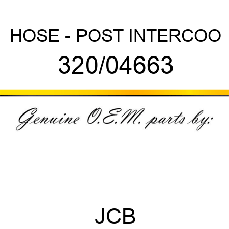 HOSE - POST INTERCOO 320/04663
