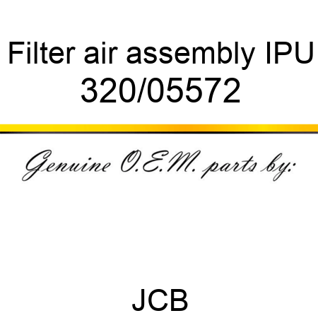 Filter, air assembly, IPU 320/05572
