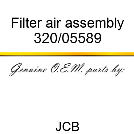 Filter, air, assembly 320/05589