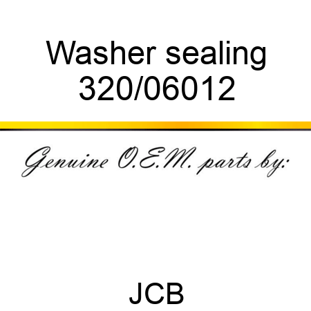 Washer, sealing 320/06012
