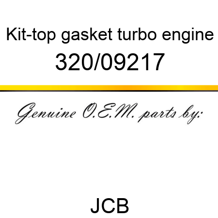 Kit-top gasket, turbo engine 320/09217