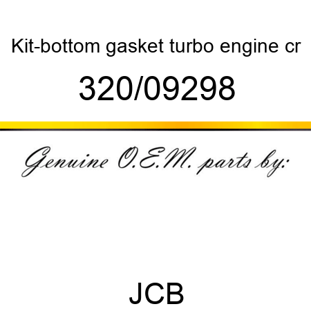 Kit-bottom gasket, turbo engine cr 320/09298