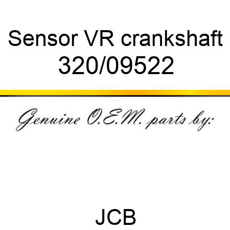 Sensor, VR crankshaft 320/09522