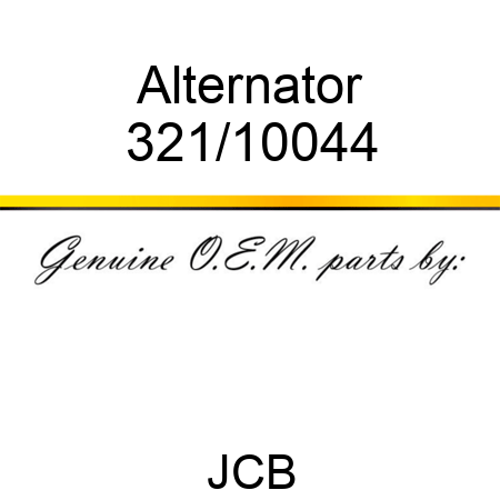 Alternator 321/10044