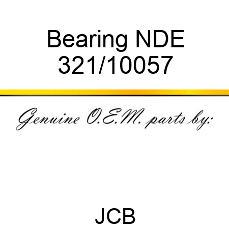 Bearing, NDE 321/10057