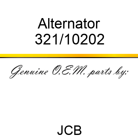 Alternator 321/10202