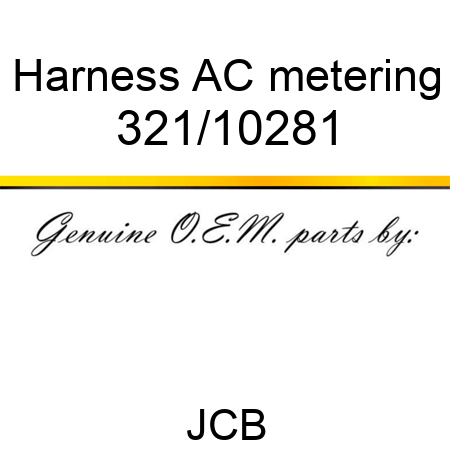 Harness, AC metering 321/10281