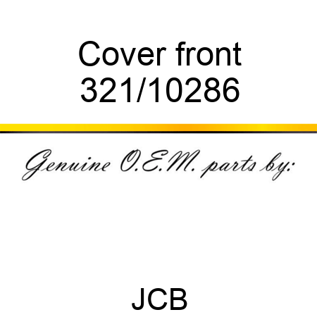 Cover, front 321/10286