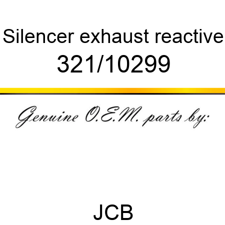 Silencer, exhaust reactive 321/10299