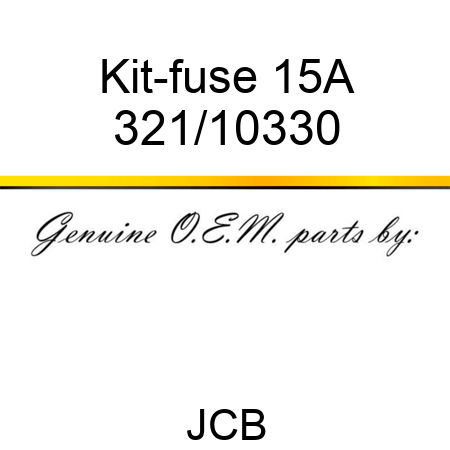 Kit-fuse, 15A 321/10330