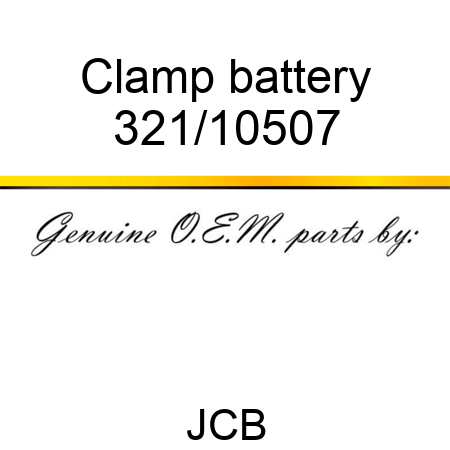 Clamp, battery 321/10507