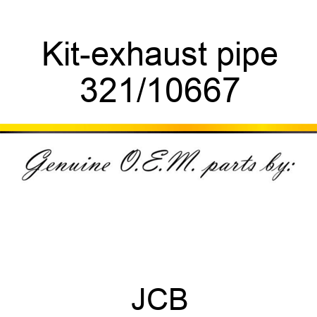 Kit-exhaust pipe 321/10667