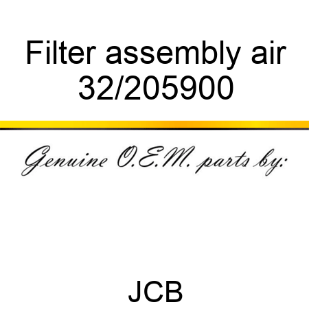 Filter, assembly, air 32/205900