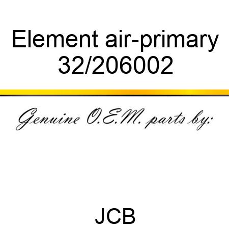 Element, air-primary 32/206002