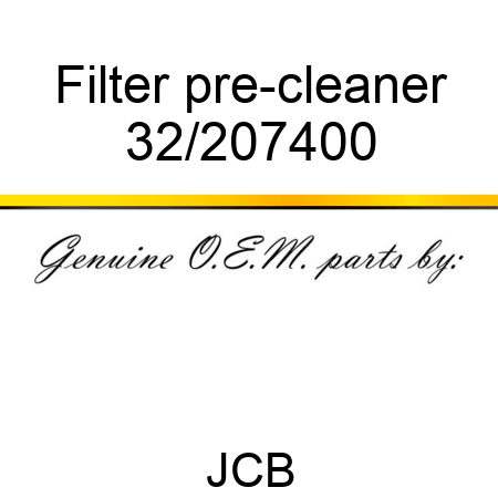 Filter, pre-cleaner 32/207400