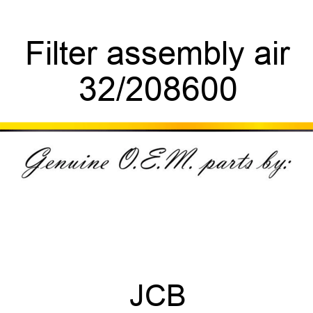 Filter, assembly, air 32/208600
