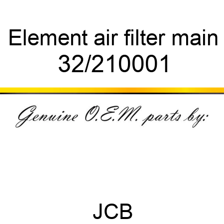 Element, air filter, main 32/210001