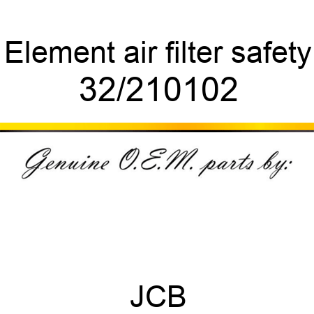 Element, air filter, safety 32/210102