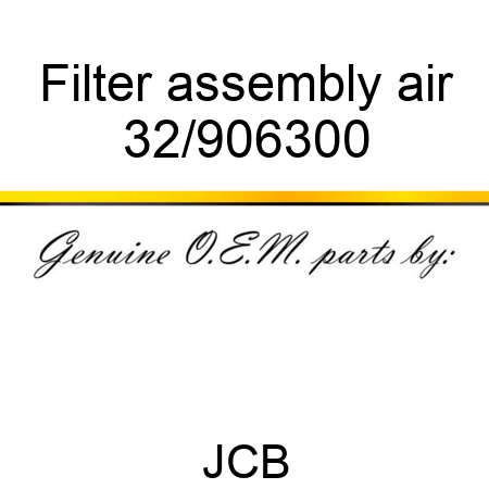 Filter, assembly, air 32/906300