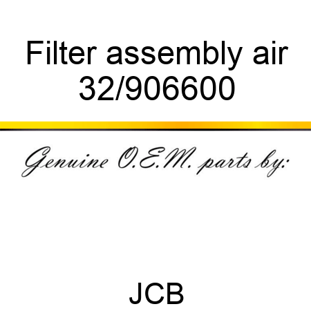 Filter, assembly, air 32/906600