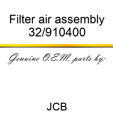 Filter, air, assembly 32/910400