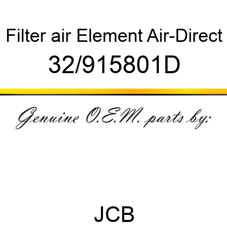 Filter air, Element Air-Direct 32/915801D