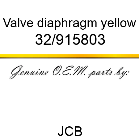 Valve, diaphragm, yellow 32/915803