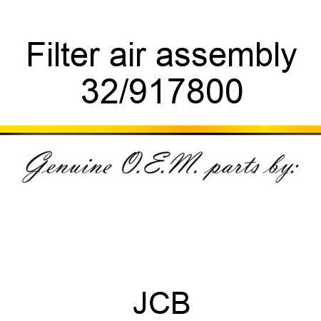 Filter, air, assembly 32/917800