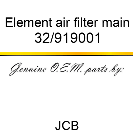 Element, air filter, main 32/919001