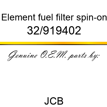 Element, fuel filter, spin-on 32/919402